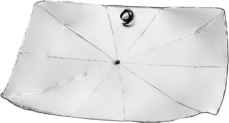 Lawazim Car Umbrella Sunshade - Silver Titanium Windshield Sunshade with UV Protection - Image 2