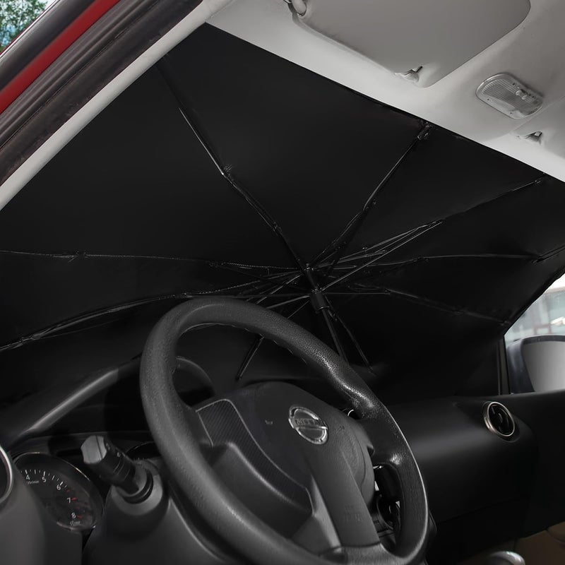 Lawazim Car Umbrella Sunshade - Silver Titanium Windshield Sunshade with UV Protection - Image 5