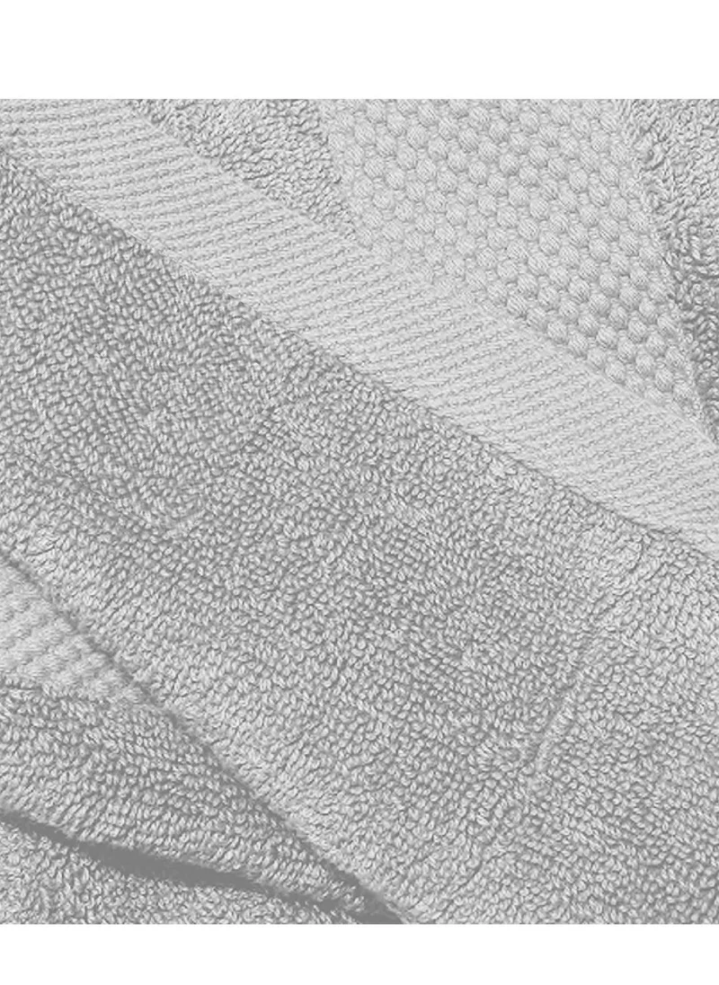 1Chase Luxury Hand Towels Cotton Hotel spa Bathroom Towel 16x30  Set Of 6 Silver
