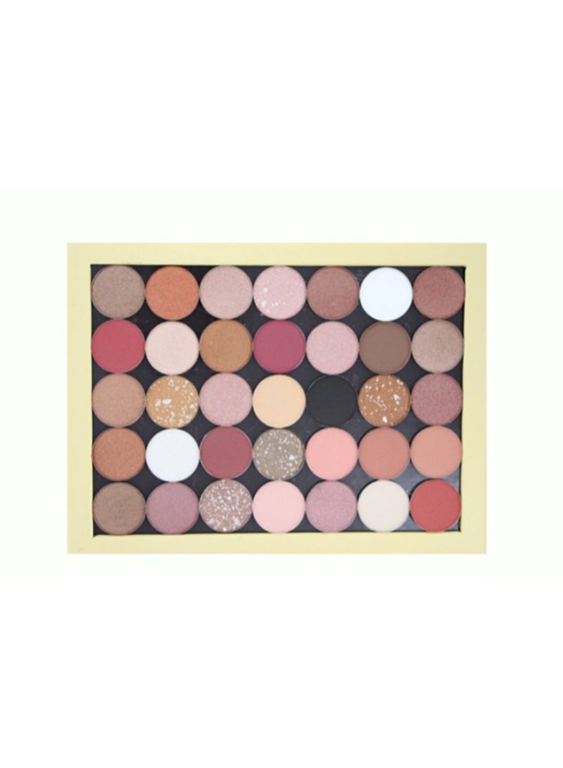 Huitich 35-Color Matte Eyeshadow Palette – Rose, Pearl & Earth Tones - Image 2