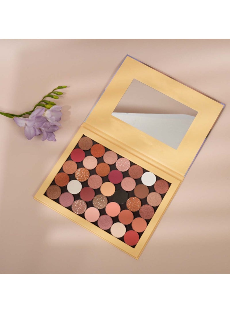 Huitich 35-Color Matte Eyeshadow Palette – Rose, Pearl & Earth Tones - Image 4