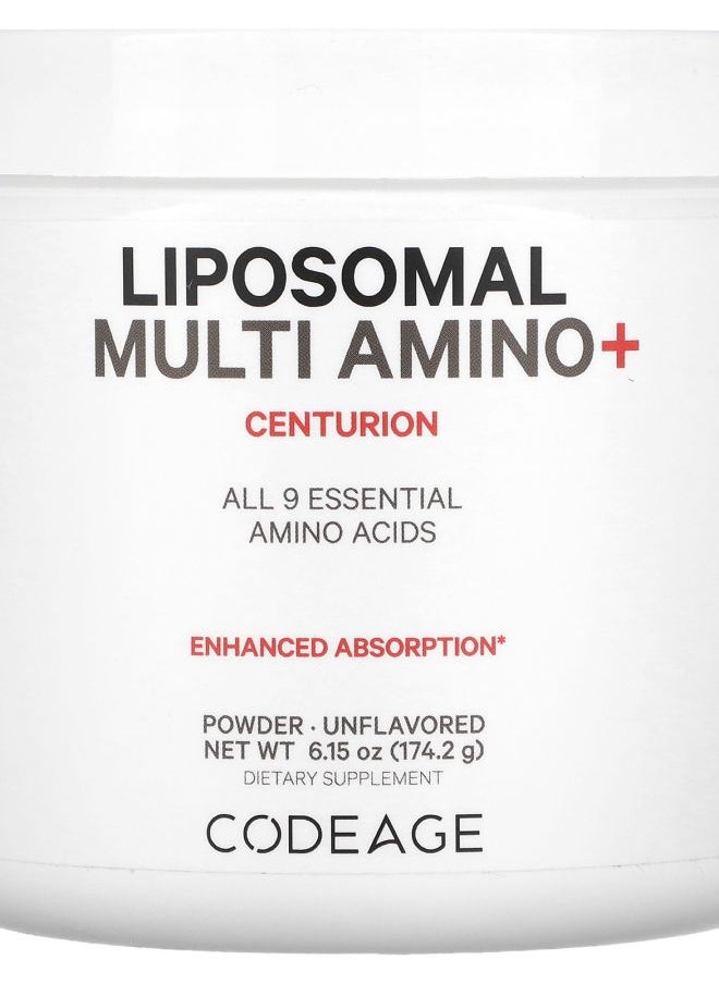 Codeage Liposomal Multi Amino+ Powder All 9 Essential Amino Acids Unflavored 6.15 oz (174.2 g) 