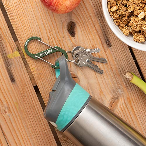 Nite Ize Dual Carabiner - Multiple S-Biner Sizes for Keys & Gear - Aluminum S-Biners for Car Keys, Keychains, & Camping Accessories - Size 2, Orange/Olive/Blue (3 Pack) - Image 4