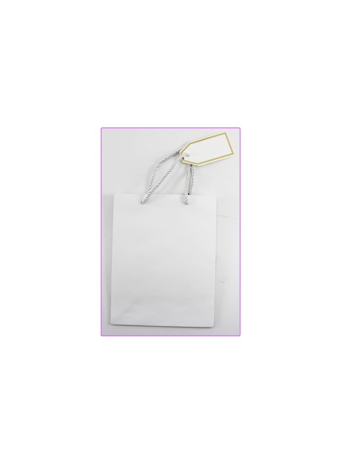 PARTY FUN - Paper Gift Bag 18x10x23Cm White Color - Image 1