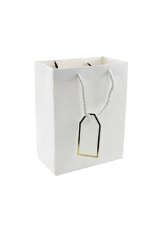 Paper Gift Bag 18x10x23Cm White Color