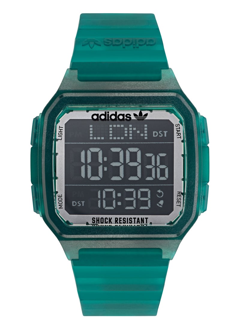 Adidas Adidas Watch Resin Transparent Green Strap  - Image 1