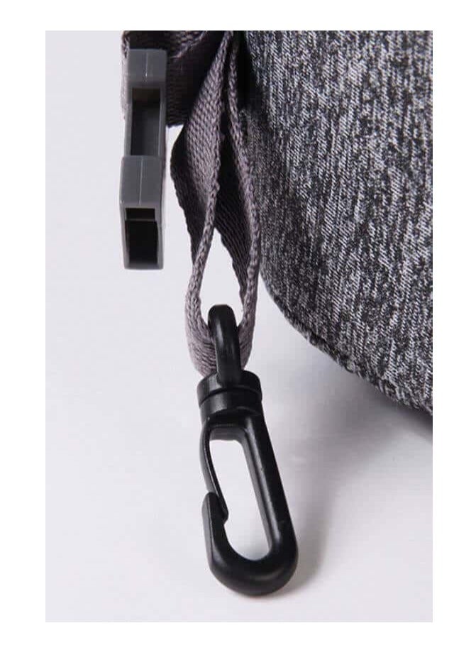 MNUK MNP-1 Premium Neck Pillow for Traveling, Dark Grey |Memory Cotton U-Shaped Travel Pillow with Magnetic Cloth for Ultimate Comfort|Ideal for Car, Flight & Office Naps  - Image 3