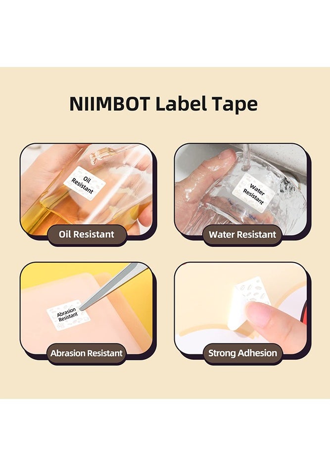 NIIMBOT - B21/B1/B3S Label Maker Tape Waterproof Thermal Label Paper Sticker Labels with Yummy Bread Pattern for Food Dessert Bread Barcode Printing 40*30mm - Image 1