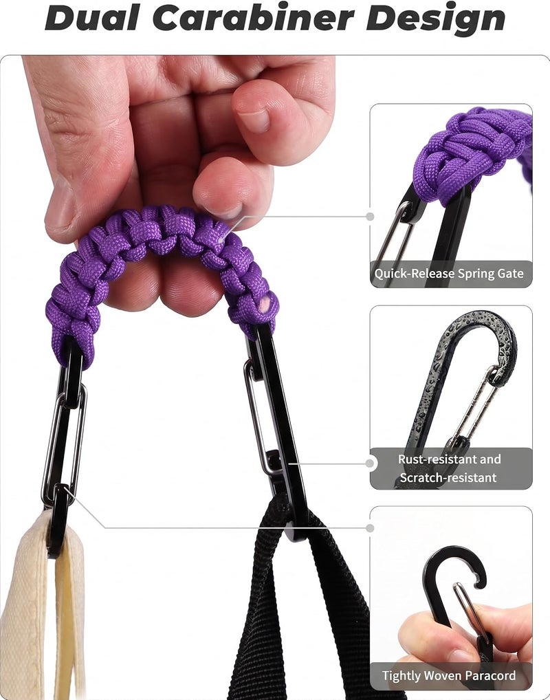DDOUT Paracord Keychain D-Carabiner Clip,Multifunctional Braided Lanyard Strap for Keys Water Bottle Backpacks Bag Travel Hiking Essential - Image 1