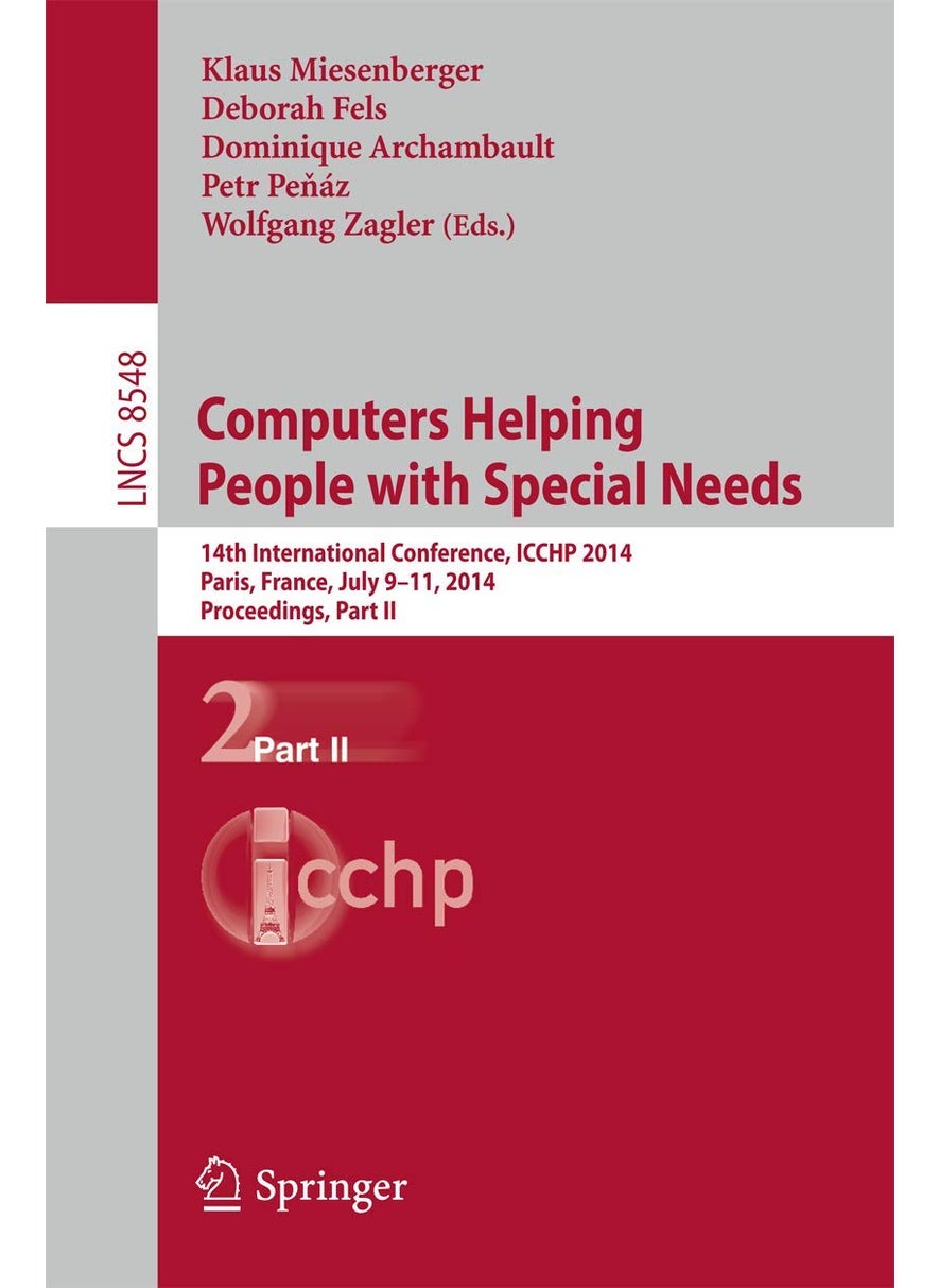 Computers Helping People with Special Needs: 14th International Conference, ICCHP 2014, Paris, France, July 9-11, 2014, Proceedings, Part II 