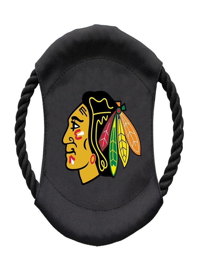 ليتل إيرث مجموعة ألعاب Littlearth NHL Chicago Blackhawks Sock Monkey و Flying Disc للحيوانات الأليفة، لون الفريق، مقاس واحد - Image 3