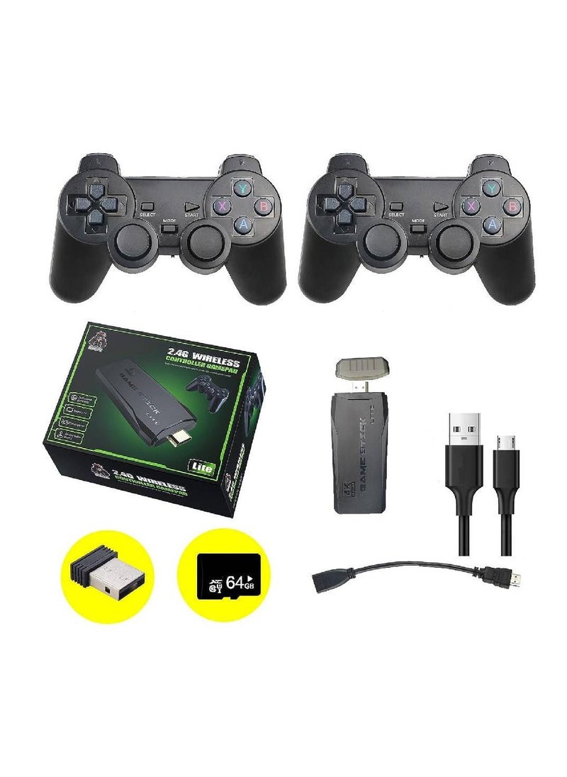 GENNEXT Wireless Retro Game Console Plug and Play Video Game Stick Built in 10000+ Games, 9 Classic Emulators, 4K High Definition HDMI Output for TV with Dual 2.4G Wireless Controllers  - Image 2