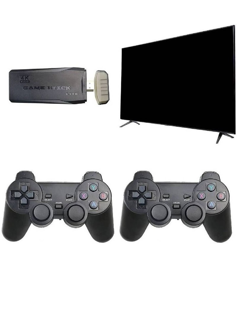 GENNEXT Wireless Retro Game Console Plug and Play Video Game Stick Built in 10000+ Games, 9 Classic Emulators, 4K High Definition HDMI Output for TV with Dual 2.4G Wireless Controllers  - Image 1