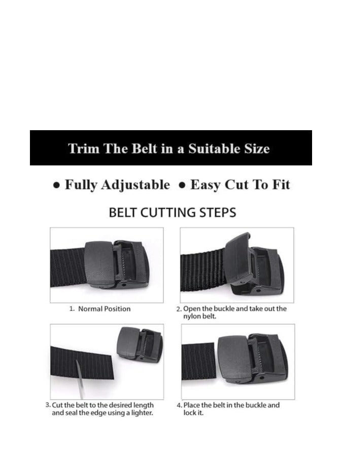 Tango Men's Nylon Tactical Belt - Webbing Canvas, Military Belt With Plastic Buckle - Adjustable Strap To Make Comfortable Fit. (Golden Black) - Image 5