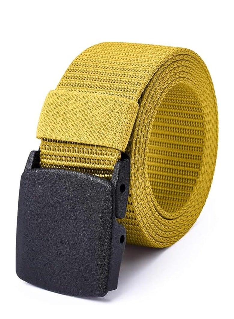 Tango Men's Nylon Tactical Belt - Webbing Canvas, Military Belt With Plastic Buckle - Adjustable Strap To Make Comfortable Fit. (Golden Black) - Image 1