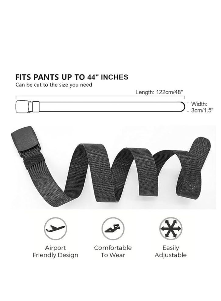 Tango Men's Nylon Tactical Belt - Webbing Canvas, Military Belt With Plastic Buckle - Adjustable Strap To Make Comfortable Fit. (Golden Black) - Image 4