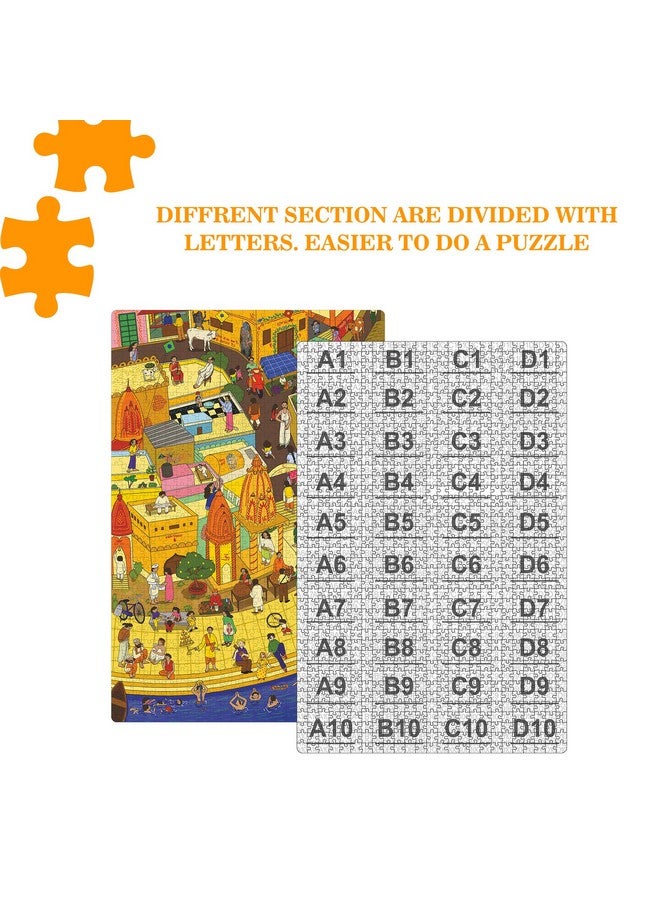 Webby Holy City Varanasi Wooden Jigsaw Puzzle, 1000 Pieces, Kid - Image 3