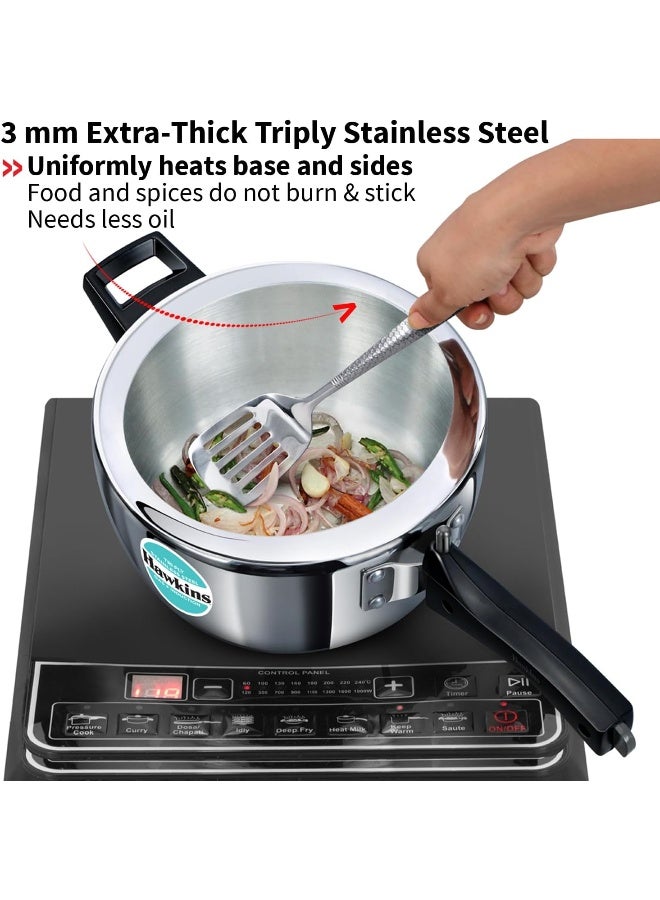 Hawkins وعاء ضغط من الفولاذ المقاوم للصدأ مع غطاء داخلي - Image 2