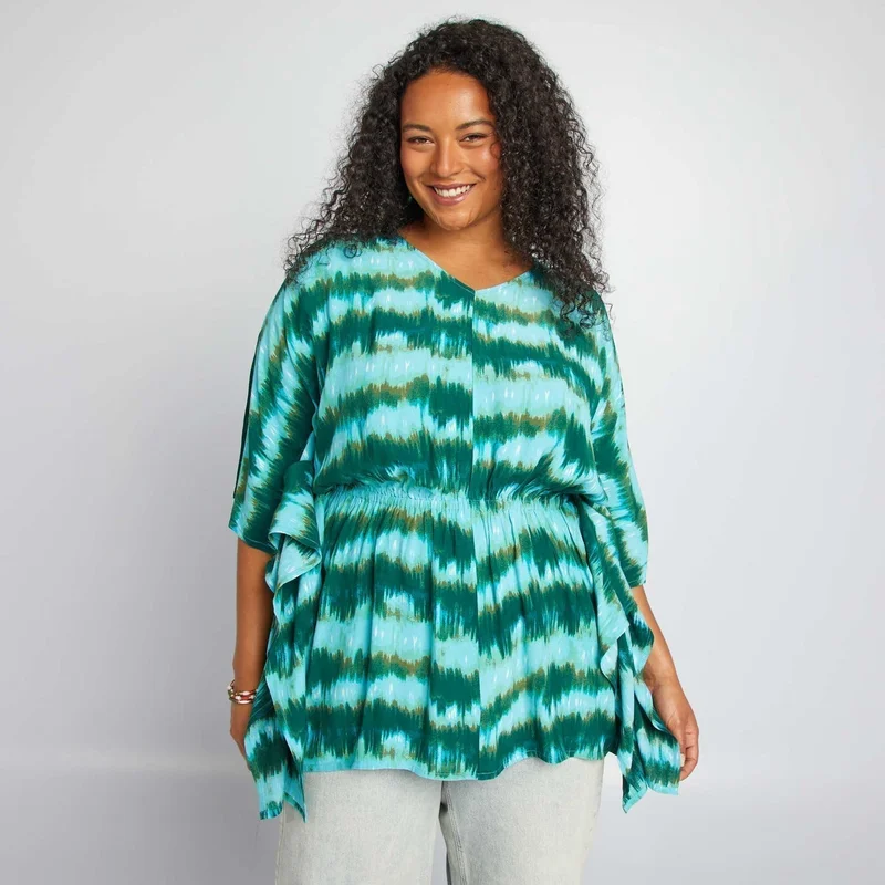 كيابي بلوزة نسائية بمقاس كبير