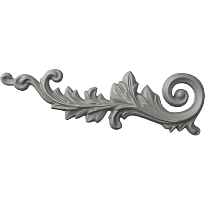 ONL15X05RB-L 15 3/4" W X 5 H X 1 1/8" P ROBIN SCROLL ONLAY, LEFT, PRIMED - Image 2