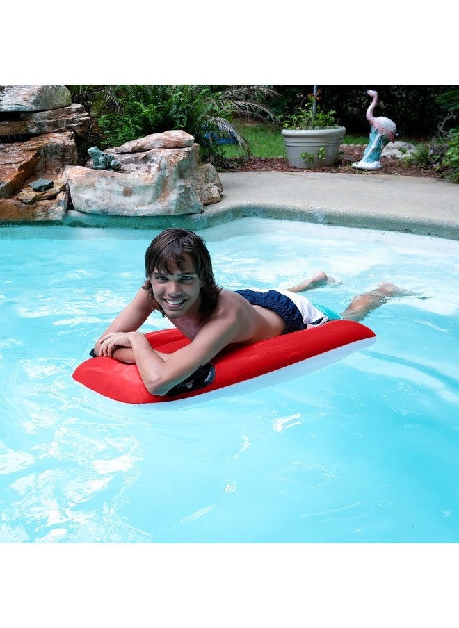 4E's Novelty 2 Pack Inflatable Boogie Boards for Beach - Inflatable Body Board with Handles for Water Slides for Kids & Adult, Blow Up Surfboard, Surf Floating Pool Float for Beach & Pool Floats by 4E's Novelty  - Image 3