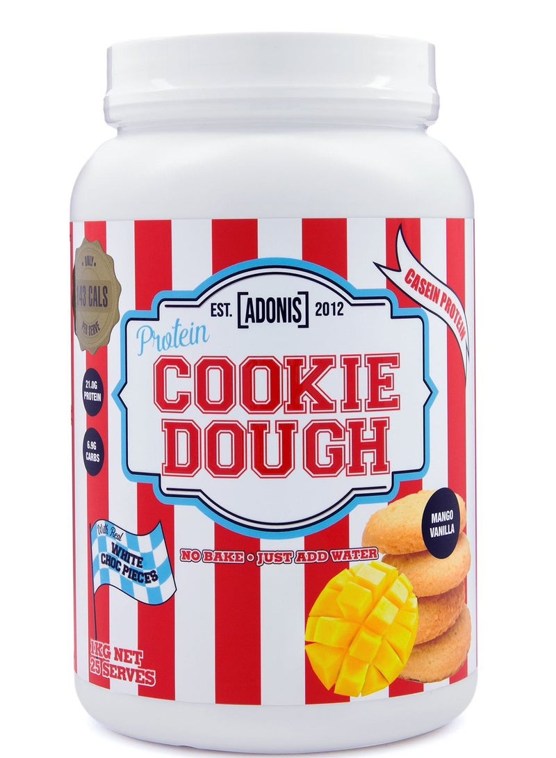 ADONIS PROTEIN COOKIE DOUGH,MANGO VANILA,,25 SERVINGS 1KG - Image 1