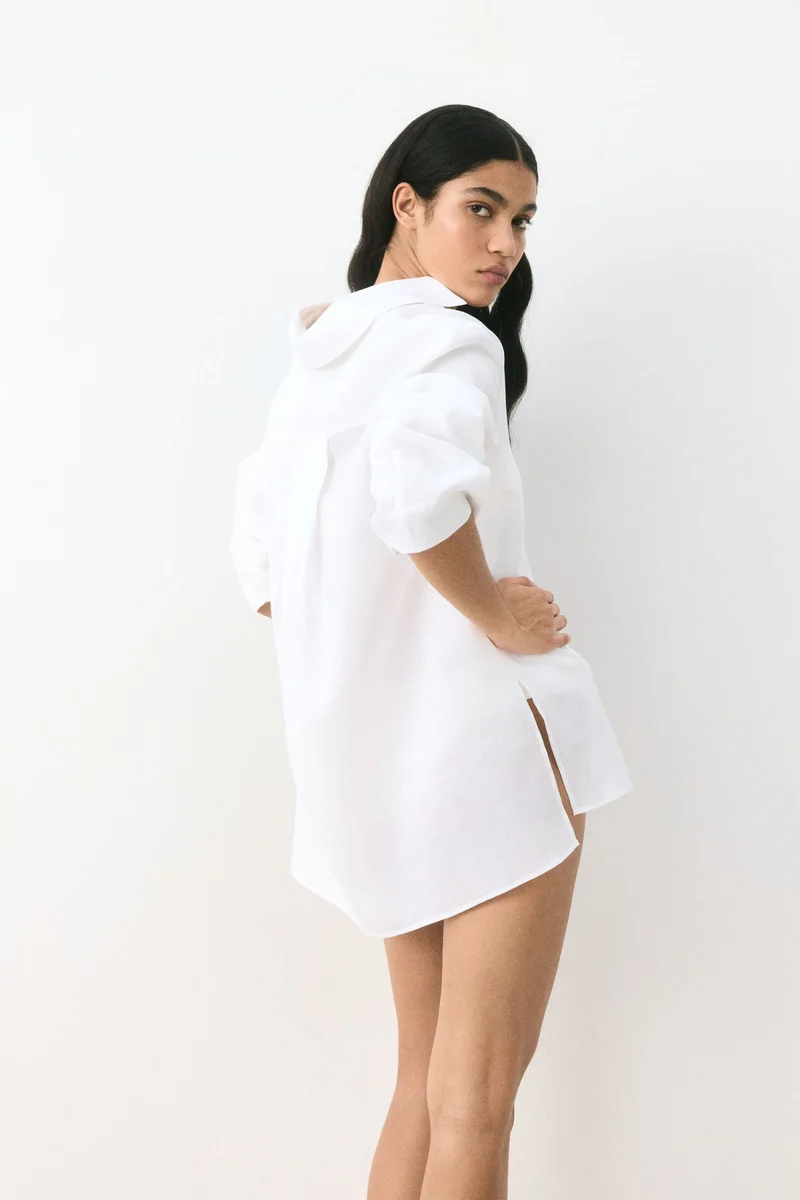 H&M Ramie popover shirt