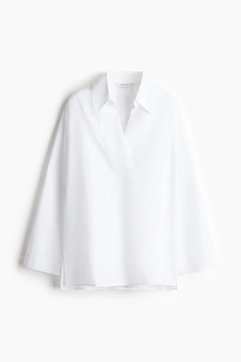 H&M Ramie popover shirt