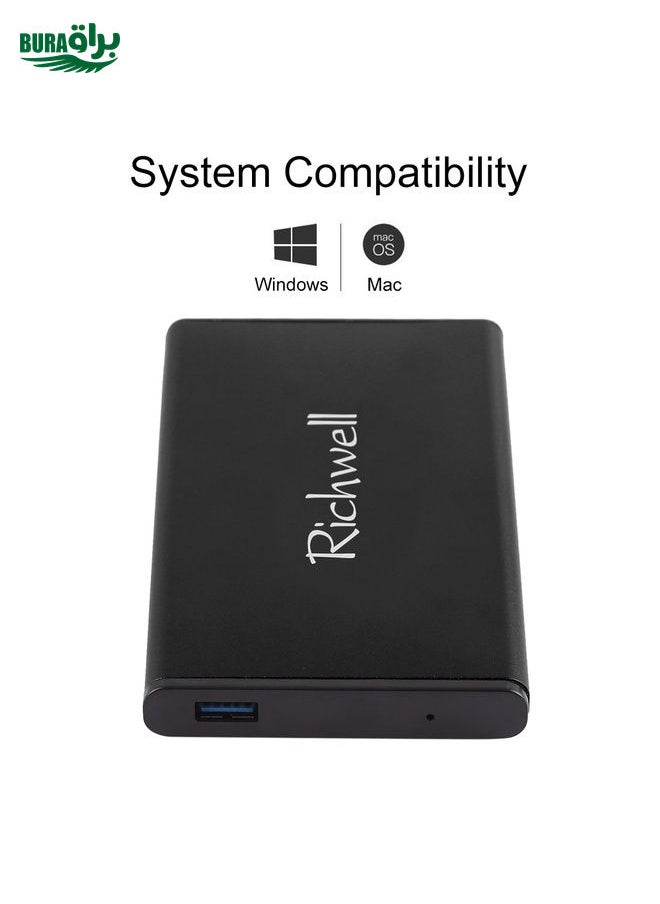 Richwell SATA R2-SATA-320GB 320GB 2.5 inch USB3.0 Super Speed Interface Mobile Hard Disk Drive(Black)