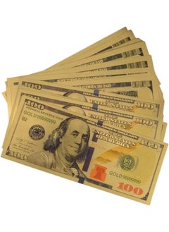مس تيارا 20 قطعة من فواتير الذهب بقيمة 100 دولار، فواتير أوراق الذهب عيار 24 قيراط لحفلات الأوراق النقدية وألبوم المال لتزيين المنزل  - Image 5
