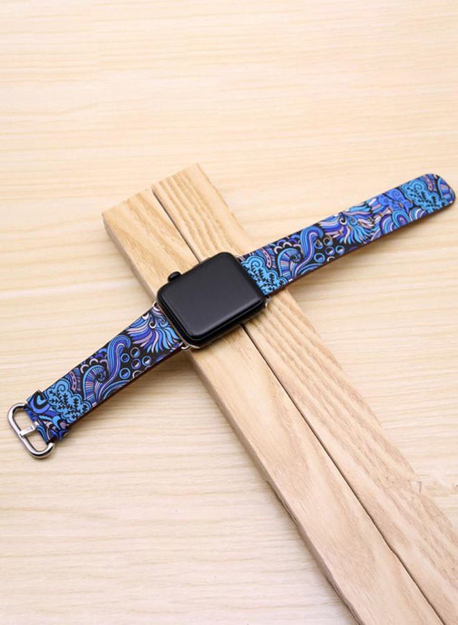 نيبمينينت سوار بديل لساعة أبل سيريس 1/2/3 قياس 42 مم بلون أزرق متعدد الألوان - Image 4