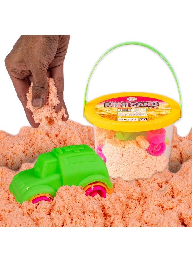 RATNA'S Mini Sand 200g Orange Color for Kids with Assorted Moulds - Kinetic Sand Kit Activity Toys, Soft Sand Clay Toys for Boys & Girls - Image 3
