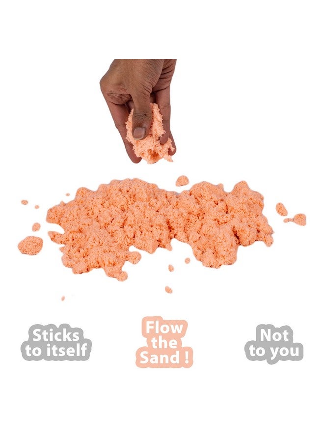 RATNA'S Mini Sand 200g Orange Color for Kids with Assorted Moulds - Kinetic Sand Kit Activity Toys, Soft Sand Clay Toys for Boys & Girls - Image 4