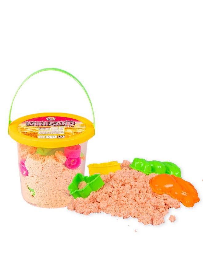 RATNA'S Mini Sand 200g Orange Color for Kids with Assorted Moulds - Kinetic Sand Kit Activity Toys, Soft Sand Clay Toys for Boys & Girls - Image 1