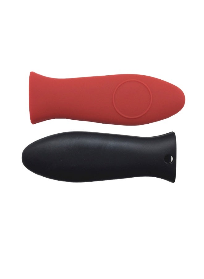 2Pcs Non-Slip Silicone Hot Handle Holder Pot Iron Grip Sleeve Cover for Kitchen Home - Image 5