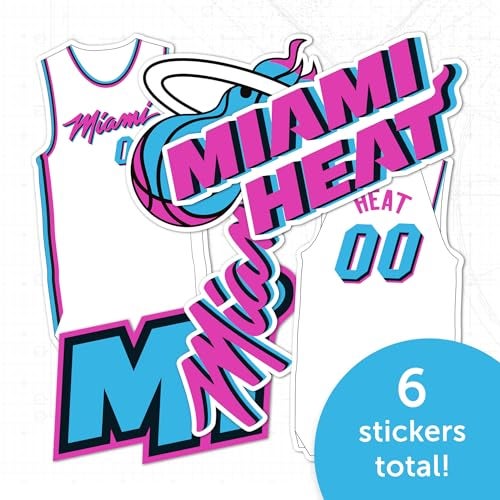 Desert Cactus Miami Heat Sticker NBA Officially Licensed Vinyl Decal Laptop Water Bottle Car Scrapbook (City Edition 24-25 Version B) - Image 4