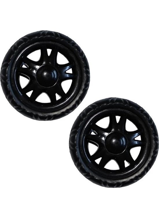 Haktan Market Stroller Wheel Snap-on Baby Stroller Wheel Black 15 cm 2 Pieces PAT0003-4  - Image 1