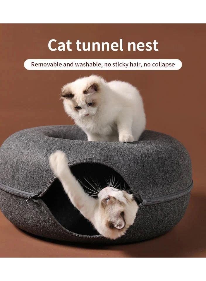 Indoor Cat Tunnel Bed for Cats and Small Pets 50x50cm - Image 2