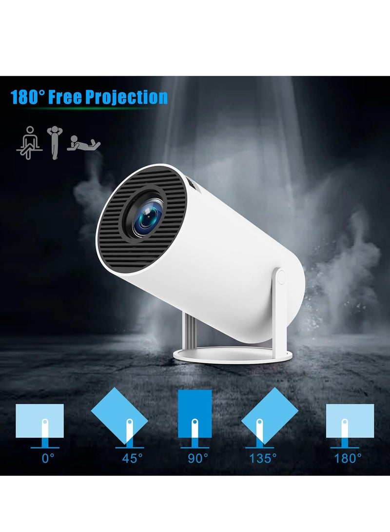 Mini Smart Projector 4K Ultra HD with Wi-Fi 6 & Bluetooth 5.0, Android 13.0, 280 ANSI Lumens – LCD Portable Projector for Home Theater, Gaming, Movies, Office – Supports TV Stick, HDMI, USB, TF Card  - Image 4