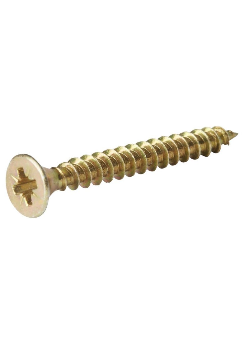 Zinc Plated Carbon Steel Wood Screw Pack 3.5 X 40 Mm 100 Piece