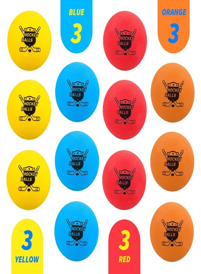 Pandahero 12-Pack Mini Knee Hockey Balls for Indoor Play - Easter Toys Gifts & Easter Basket Stuffers for Toddler Kids Boys Girls - Soft Foam Balls for Floor Hockey & Mini Sticks - Image 3