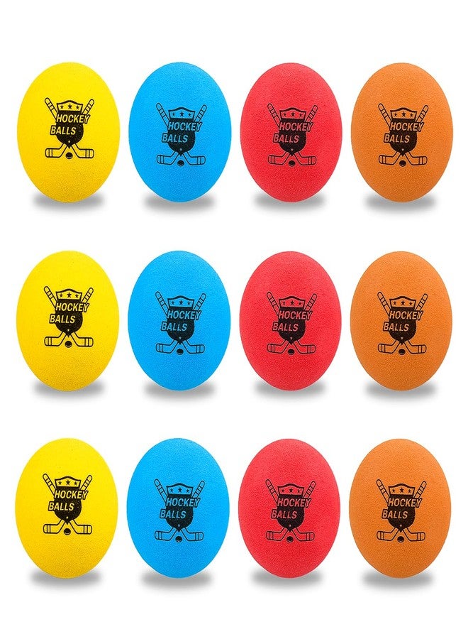 Pandahero 12-Pack Mini Knee Hockey Balls for Indoor Play - Easter Toys Gifts & Easter Basket Stuffers for Toddler Kids Boys Girls - Soft Foam Balls for Floor Hockey & Mini Sticks - Image 1