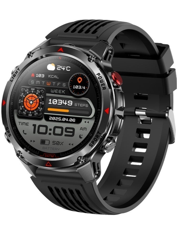 Niabon  ساعة GPS الذكية في الهواء الطلق للرجال والسيدات ، مصباح LED / البوصلة / 540mAh البطارية / 3ATM مقاوم للماء (الإجابة / إجراء مكالمة) ، 1.46 '' AMOLED Business Smartwatch ، 100+ أوضاع الرياضة تتبع اللياقة البدنية ، ساعات ذكية في الهواء الطلق لأندرويد iOS - Image 2