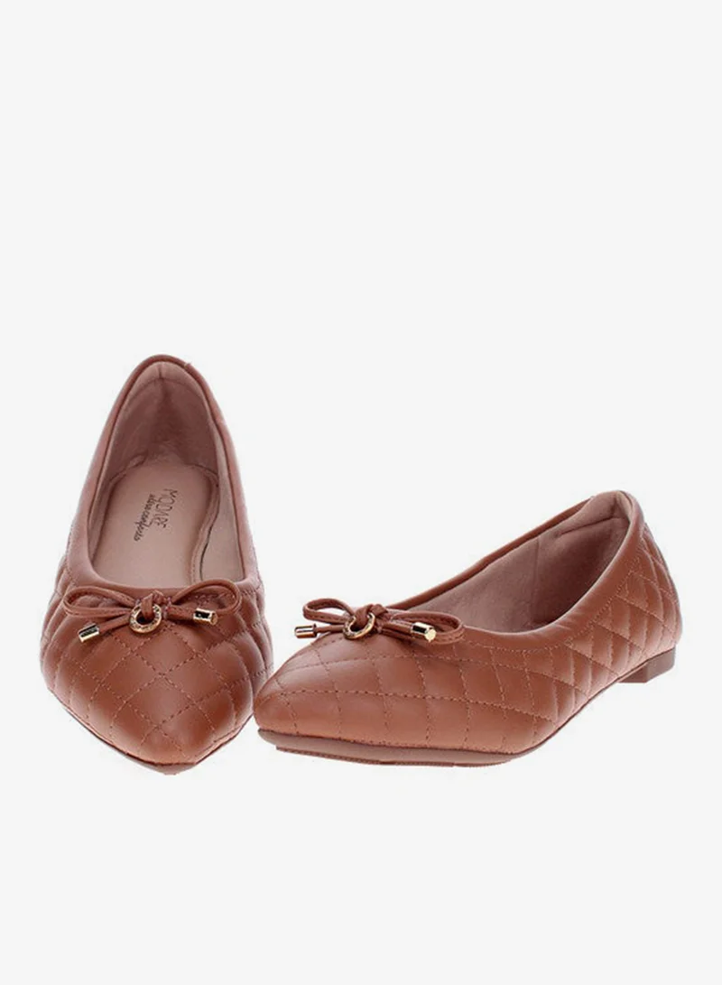 Modare Brown Stylish Ballerina Shoes for Women and Girls – Lightweight Flat Slip-On Flats | Casual Comfort Shoes | Soft Insole Dressy Footwear | Ideal for Office, School, Travel & Daily Wear for Women | Best Price UAE