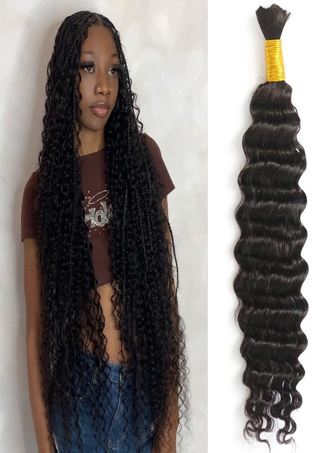 Y WIGS YWIGS Boho Human Hair for Braiding Human Deep Wave Braiding Hair 100G No Weft Virgin Human Braiding Hair Bundles NC 20inch - Image 1