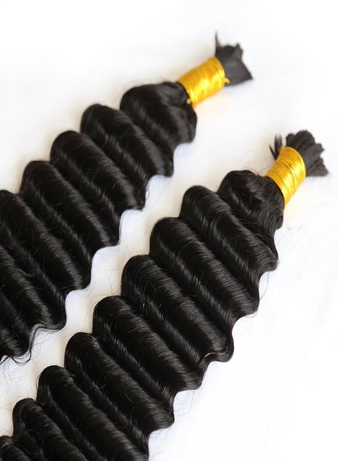 Y WIGS YWIGS Boho Human Hair for Braiding Human Deep Wave Braiding Hair 100G No Weft Virgin Human Braiding Hair Bundles NC 20inch - Image 5
