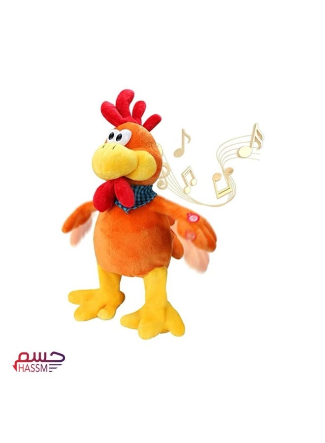 HASSM The Rooster Toy is a 15-inch stuffed chicken. An interactive musical toy that walks, sings, and waves. - Image 1