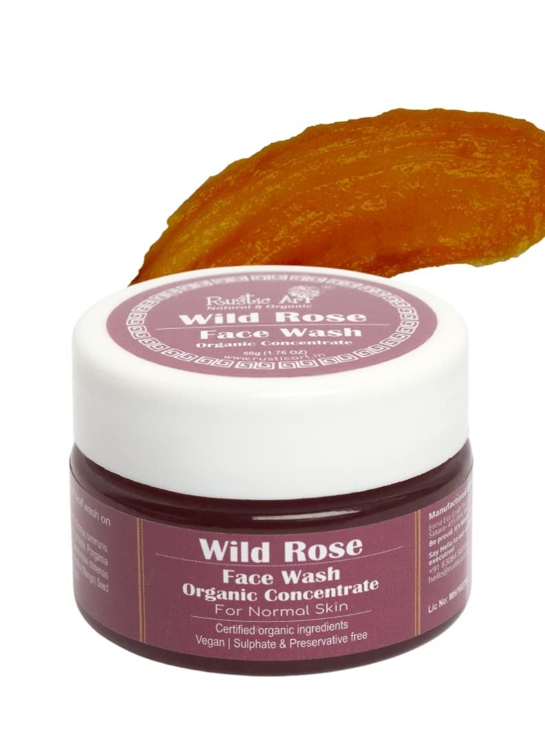 Rustic Art Organic Wild Rose Face Wash Concentrate 50gm (Pack Of 2) - Image 2