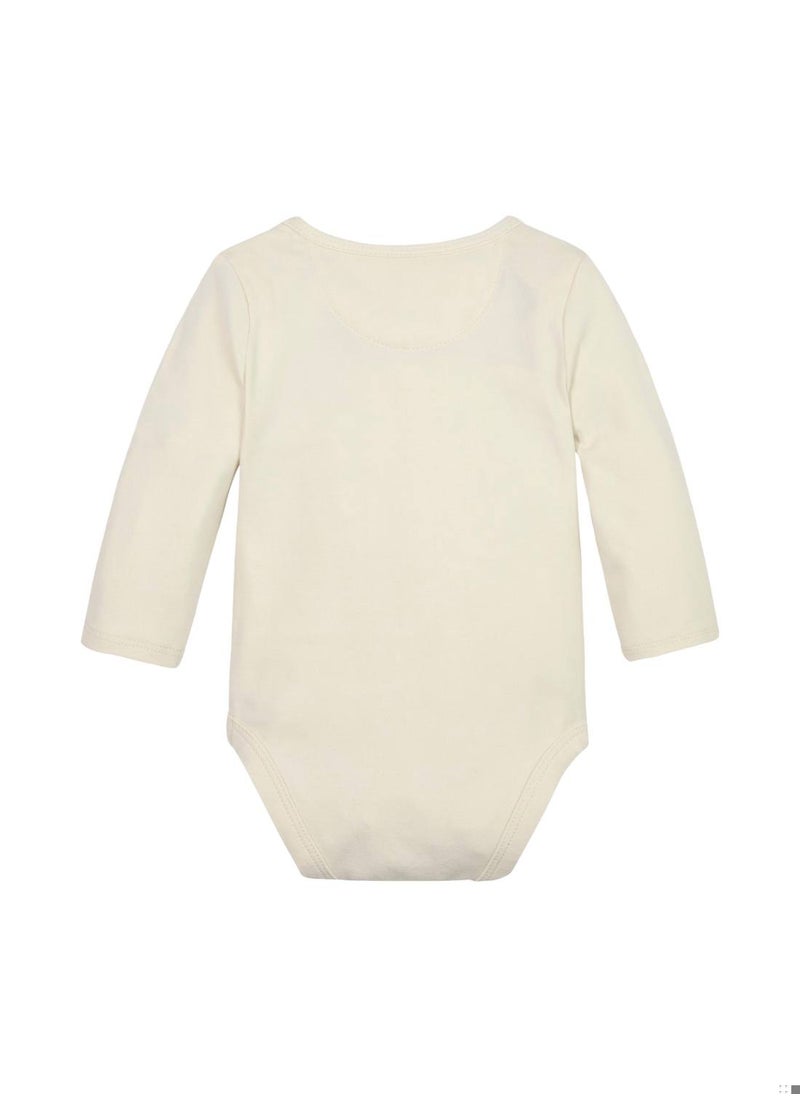 Calvin Klein Jeans - Calvin Klein Jeans Baby's Bodysuit - Long Sleeves - Newborn - Cotton , Grey - Image 1