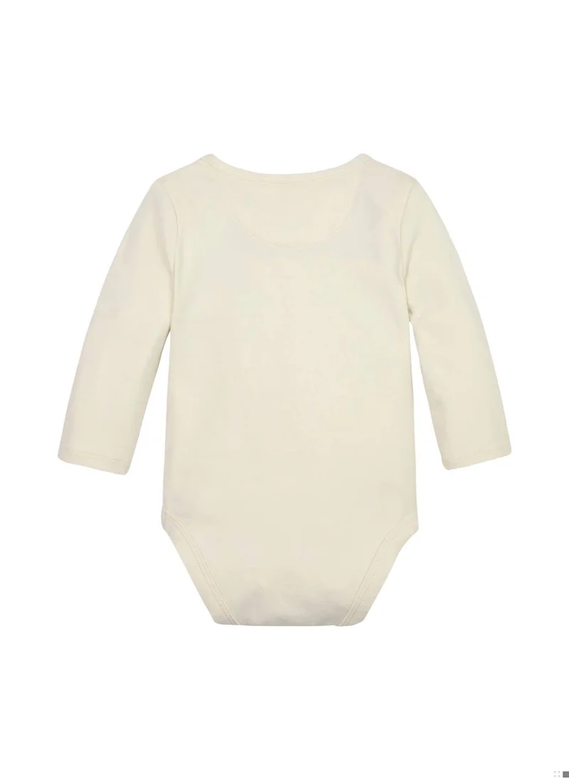 CALVIN KLEIN Calvin Klein Jeans Baby's Bodysuit - Long Sleeves - Newborn - Cotton , Grey